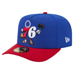 Philadelphia 76ers Injection Cartoon Logo A-Frame 59FIFTY Fitted Hat - Blue | New Era outlet