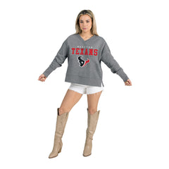 NFL Houston Texans Gameday Couture Women's French Terry V-Neck Pullover Sweatshirt