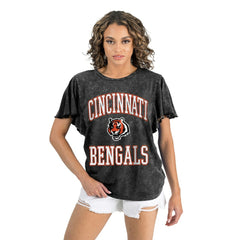NFL Cincinnati Bengals Gameday Couture Women's Relaxed Flutter Sleeve T-Shirt