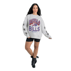 NFL Buffalo Bills Gameday Couture Women's Resilience Relaxed Rhinestone Pullover Sweatshirt