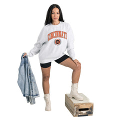 NFL Cincinnati Bengals Gameday Couture Women's Traditional Logo Oversized Premium Fleece Pullover Sweatshirt