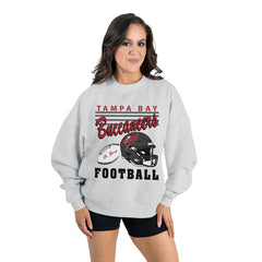 NFL Tampa Bay Buccaneers Gameday Couture Women's Home Turf Oversized Premium Fleece Pullover Sweatshirt