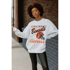 NFL Cincinnati Bengals Gameday Couture Women's Home Turf Oversized Premium Fleece Pullover Sweatshirt