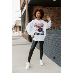 NFL Houston Texans Gameday Couture Women's Home Turf Oversized Premium Fleece Pullover Sweatshirt