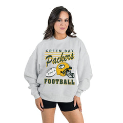 NFL Green Bay Packers Gameday Couture Women's Home Turf Oversized Premium Fleece Pullover Sweatshirt