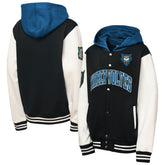 Minnesota Timberwolves Youth Hardwood Classics Courtside Fleece Full-Snap Hooded Jacket - Black | Mitchell & Ness outlet