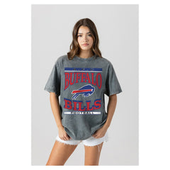 NFL Buffalo Bills Gameday Couture Women's Oversized Classic Grind Washed T-Shirt