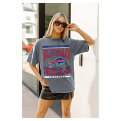 NFL Buffalo Bills Gameday Couture Women's Oversized Classic Grind Washed T-Shirt