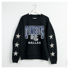 NFL Dallas Cowboys Gameday Couture Women's Pure Victory Rhinestud Star-Sleeve Pullover Sweatshirt