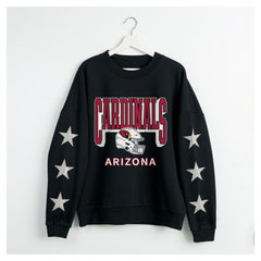 NFL Arizona Cardinals Gameday Couture Women's Pure Victory Rhinestud Star-Sleeve Pullover Sweatshirt