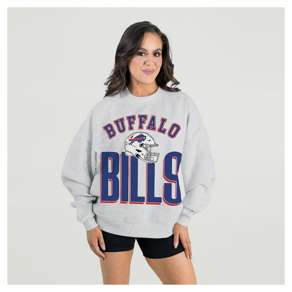 NFL Buffalo Bills Gameday Couture Women's Fierce Focus Premium Oversized Fleece Pullover Sweatshirt