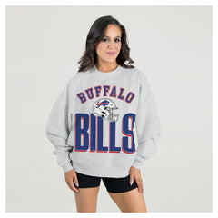 NFL Buffalo Bills Gameday Couture Women's Fierce Focus Premium Oversized Fleece Pullover Sweatshirt