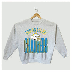 NFL Los Angeles Chargers Gameday Couture Women's Fierce Focus Premium Oversized Fleece Pullover Sweatshirt