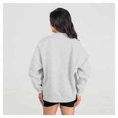 NFL New England Patriots Gameday Couture Women's Fierce Focus Premium Oversized Fleece Pullover Sweatshirt