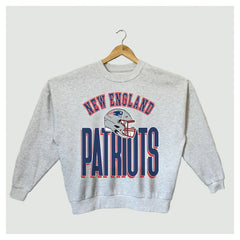 NFL New England Patriots Gameday Couture Women's Fierce Focus Premium Oversized Fleece Pullover Sweatshirt
