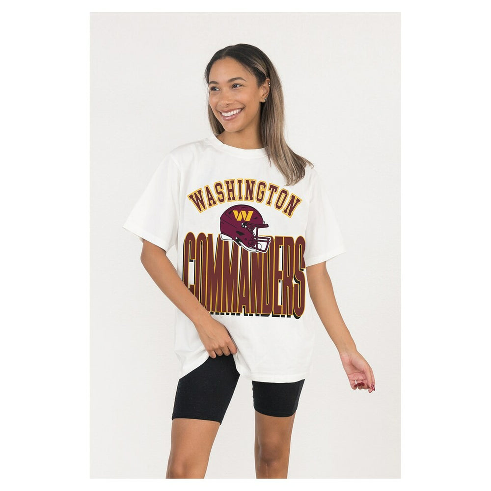 NFL Washington Commanders Gameday Couture Women's Oversized Classic Fierce Focus T-Shirt