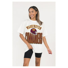 NFL Washington Commanders Gameday Couture Women's Oversized Classic Fierce Focus T-Shirt
