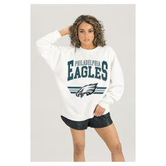 NFL Philadelphia Eagles Gameday Couture Women's Swift Strike Premium Oversized Fleece Pullover Sweatshirt