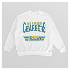 NFL Los Angeles Chargers Gameday Couture Women's Swift Strike Premium Oversized Fleece Pullover Sweatshirt