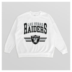 NFL Las Vegas Raiders Gameday Couture Women's Swift Strike Premium Oversized Fleece Pullover Sweatshirt