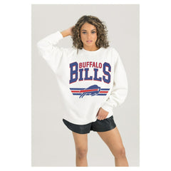 NFL Buffalo Bills Gameday Couture Women's Swift Strike Premium Oversized Fleece Pullover Sweatshirt