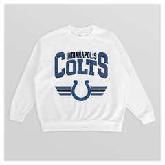 NFL Indianapolis Colts Gameday Couture Women's Swift Strike Premium Oversized Fleece Pullover Sweatshirt