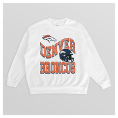 NFL Denver Broncos Gameday Couture Women's Oversized Hard Earned Premium Fleece Pullover Sweatshirt