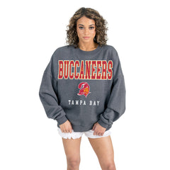 NFL Tampa Bay Buccaneers Gameday Couture Women's Bring Your Energy Oversized Premium Fleece Pullover Sweatshirt