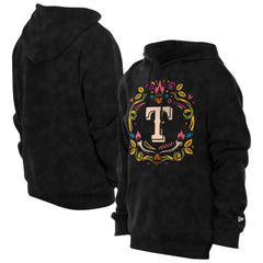 Texas Rangers Día de los Muertos Brushed Fleece Hoodie - Black | New Era