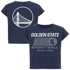 Golden State Warriors Sportiqe Women's Athletic Club Collection Alana Premium Cropped T-Shirt sale - Blue discount