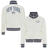 New York Knicks Sportiqe Women's Athletic Club Collection Sutton French Terry Full-Zip Jacket - Cream outlet