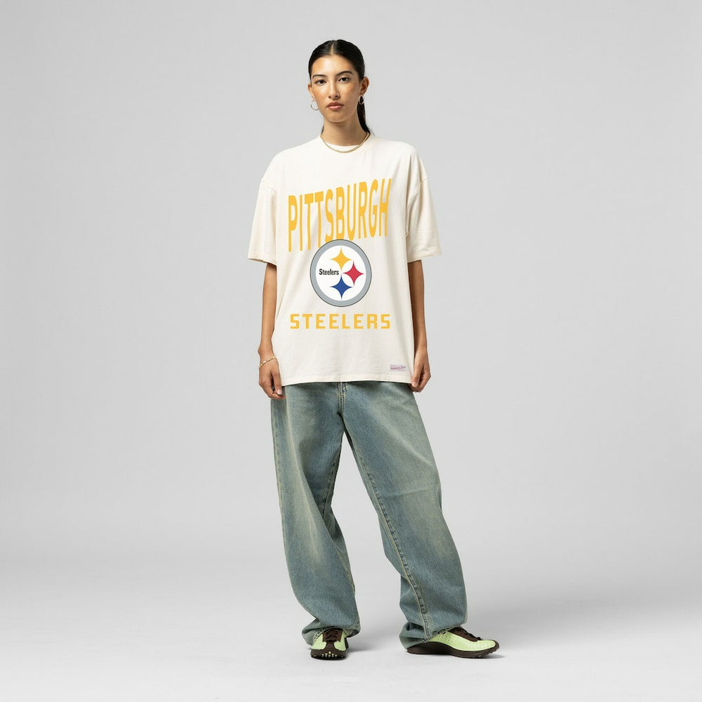 NFL Pittsburgh Steelers Women's Logo Rise Boyfriend T-Shirt