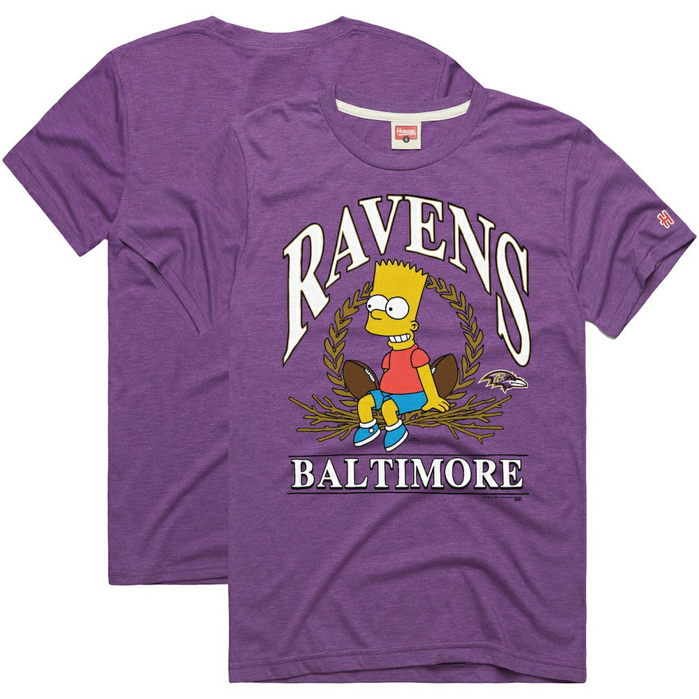 NFL Baltimore Ravens Homage x The Simpsons Unisex Tri-Blend T-Shirt