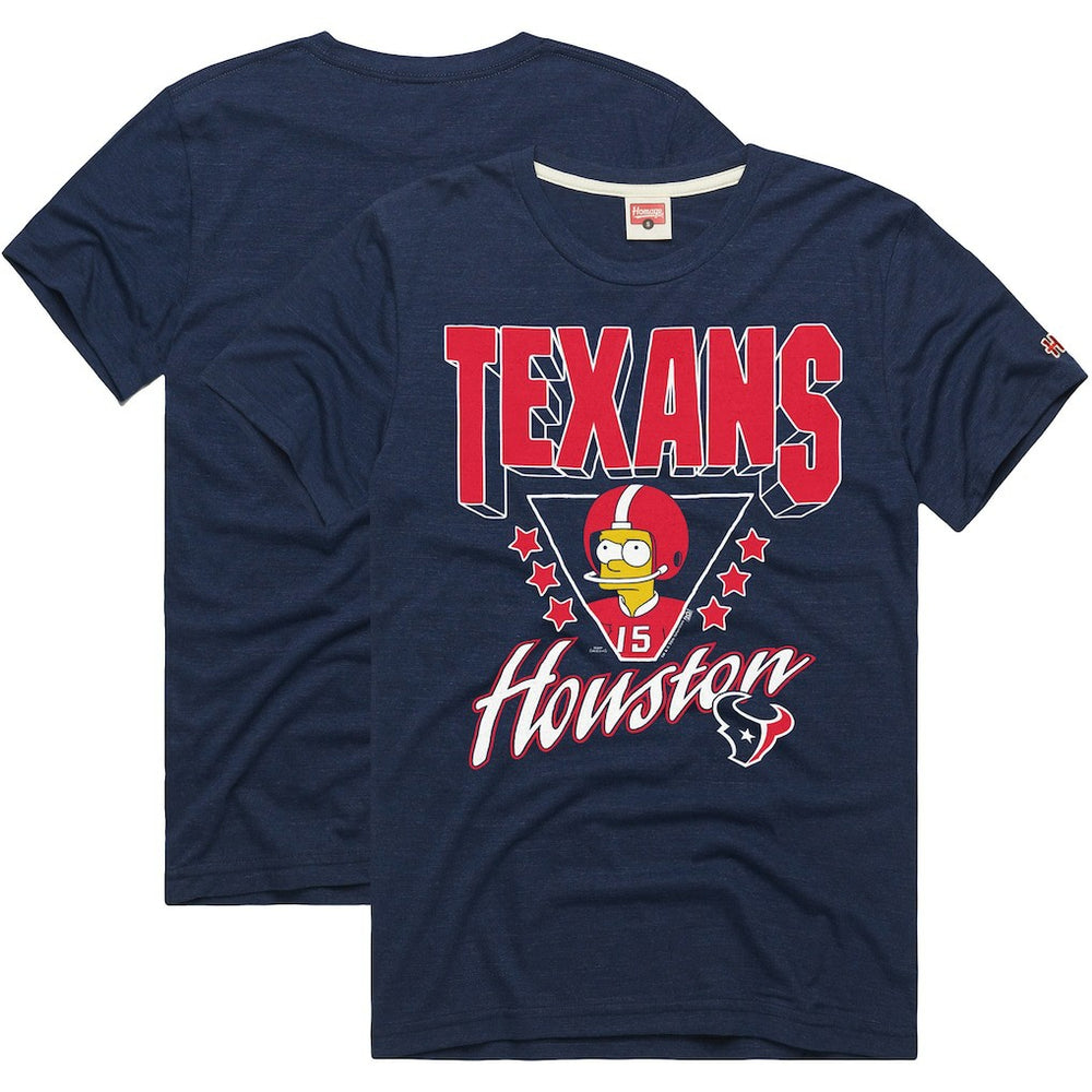 NFL Houston Texans Homage x The Simpsons Unisex Tri-Blend T-Shirt