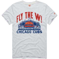 Chicago Cubs Homage Hyper Local Refresh Tri-Blend T-Shirt - Ash