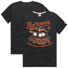 Baltimore Orioles Homage Hyper Local Refresh T-Shirt - Charcoal
