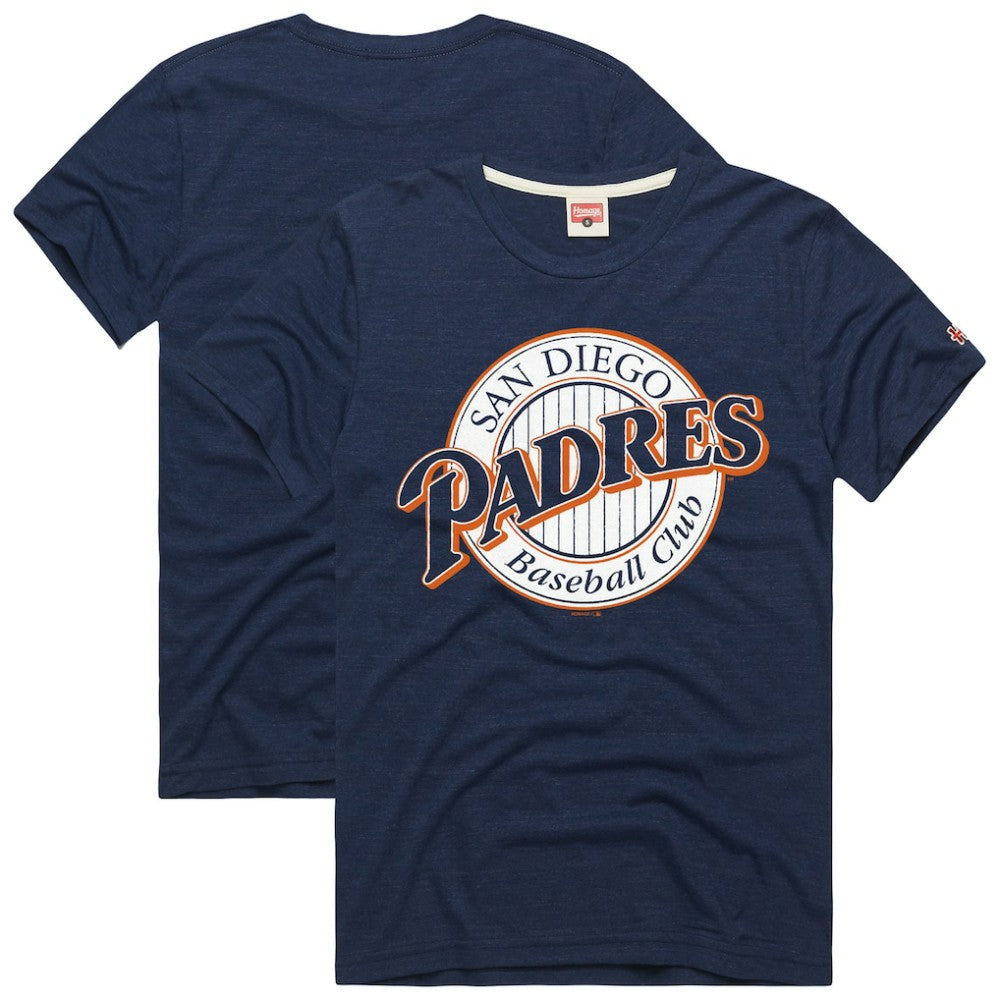 San Diego Padres Homage Hyper Local Refresh Tri-Blend T-Shirt - Navy