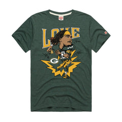 NFL Green Bay Packers Jordan Love Homage Unisex Caricature Player Graphic Tri-Blend T-Shirt