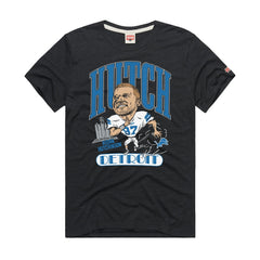 NFL Detroit Lions Aidan Hutchinson Homage Unisex Caricature Player Graphic Tri-Blend T-Shirt