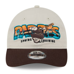 San Diego Padres Youth 2026 Spring Training Fan Pack Batter 9TWENTY Adjustable Hat - Stone/Brown | New Era
