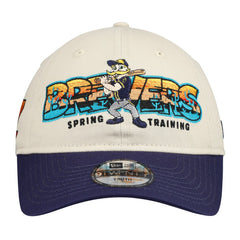 Milwaukee Brewers Youth 2026 Spring Training Fan Pack Batter 9TWENTY Adjustable Hat - Stone/Navy | New Era
