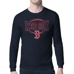 Boston Red Sox Starter Team Track Graphic Long Sleeve T-Shirt - Navy