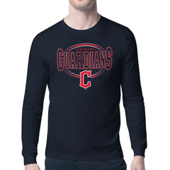 Cleveland Guardians Starter Team Track Graphic Long Sleeve T-Shirt - Navy