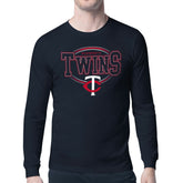 Minnesota Twins Starter Team Track Graphic Long Sleeve T-Shirt - Navy
