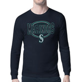 Seattle Mariners Starter Team Track Graphic Long Sleeve T-Shirt - Navy