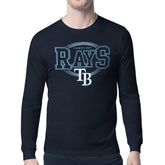 Tampa Bay Rays Starter Team Track Graphic Long Sleeve T-Shirt - Navy