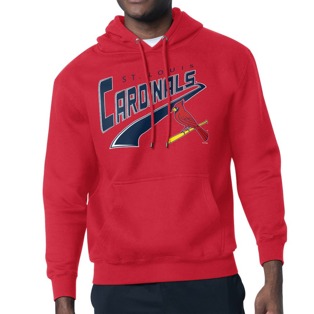 St. Louis Cardinals Starter Modern Tailsweep Fleece Tri-Blend Pullover Hoodie - Red
