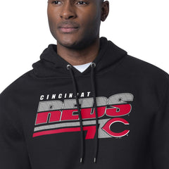 Cincinnati Reds Starter Logo Push Graphic Hoodie - Black