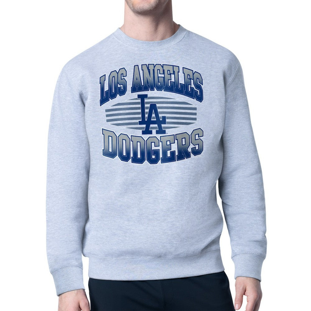Los Angeles Dodgers Starter Team Grit Graphic Fleece Pullover Sweatshirt - Heather Gray