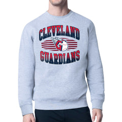 Cleveland Guardians Starter Team Grit Graphic Fleece Pullover Sweatshirt - Heather Gray